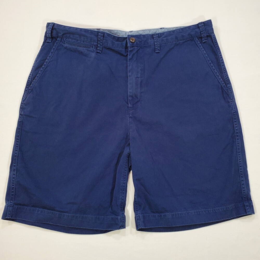 Polo Ralph Lauren Chino Shorts Mens 38x9 Navy Blue Relaxed Fit White Pony Casual